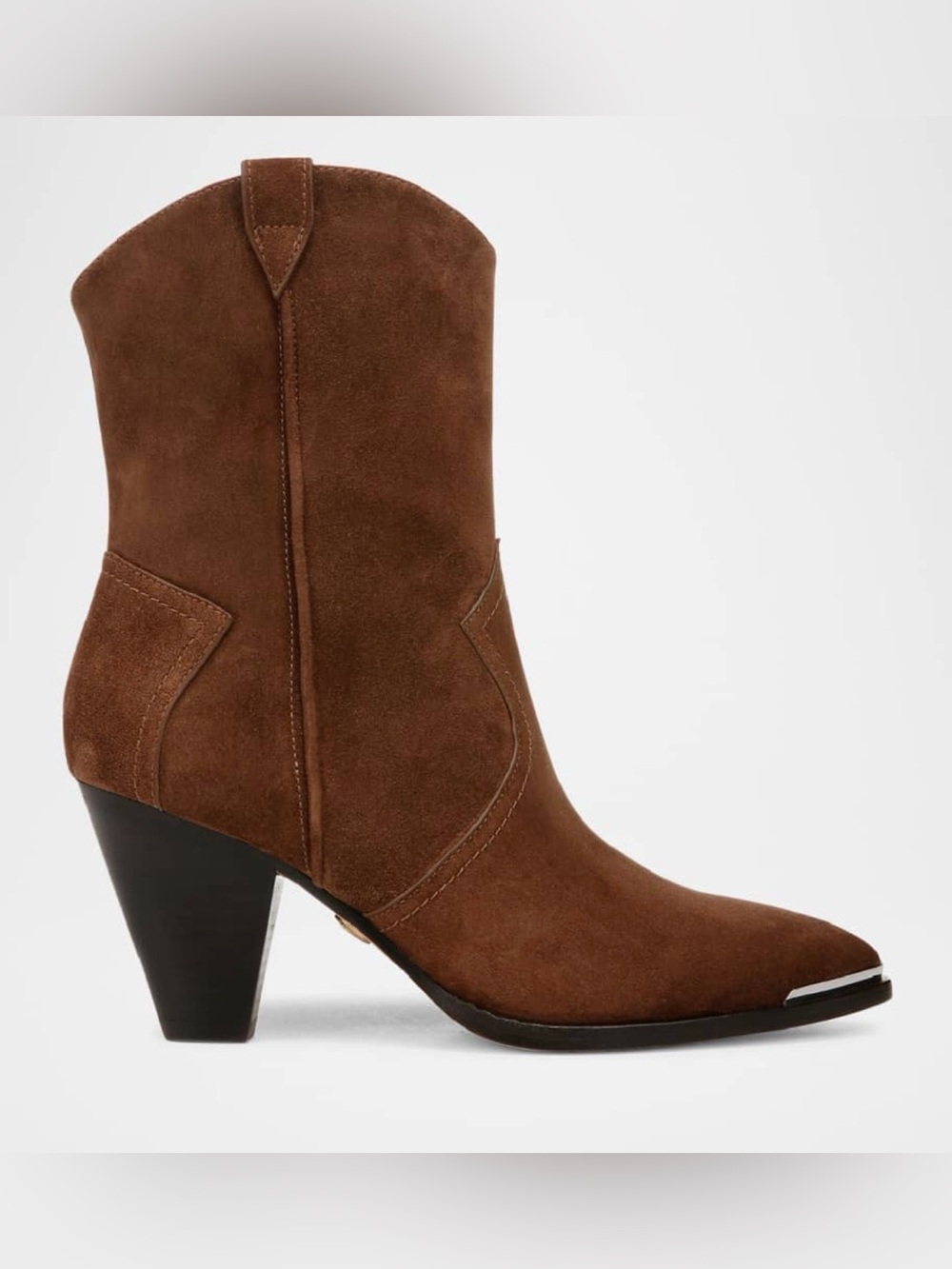 Veronica Beard Brown Suede Western-Heel Boot